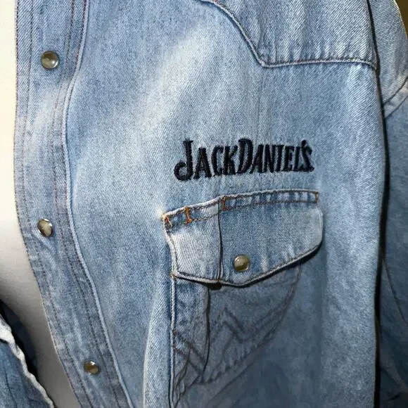 Rare Vintage 90s wrangler x jack Daniel's cropped women's denim jacket - Picture 5 of 9